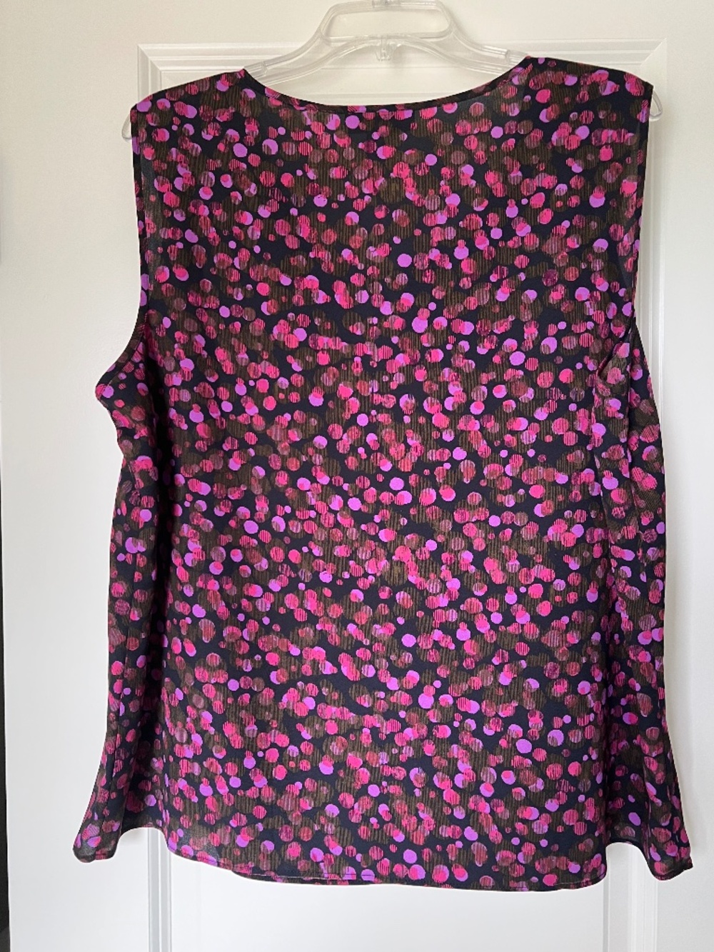 Coldwater Creek Blouse Top Size 1X/18 Plus Pullover All Over Print Sleeveless - Picture 2 of 6